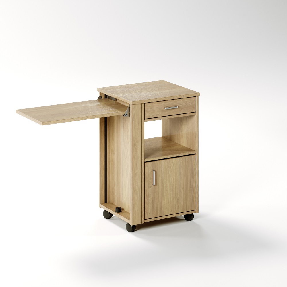 Ruben Bedside Cabinet with Overbed Table